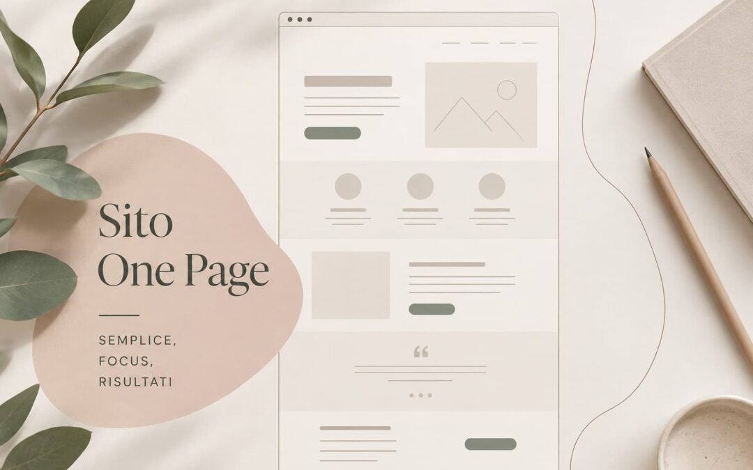 Sito One Page: vantaggi e svantaggi di un sito monopagina